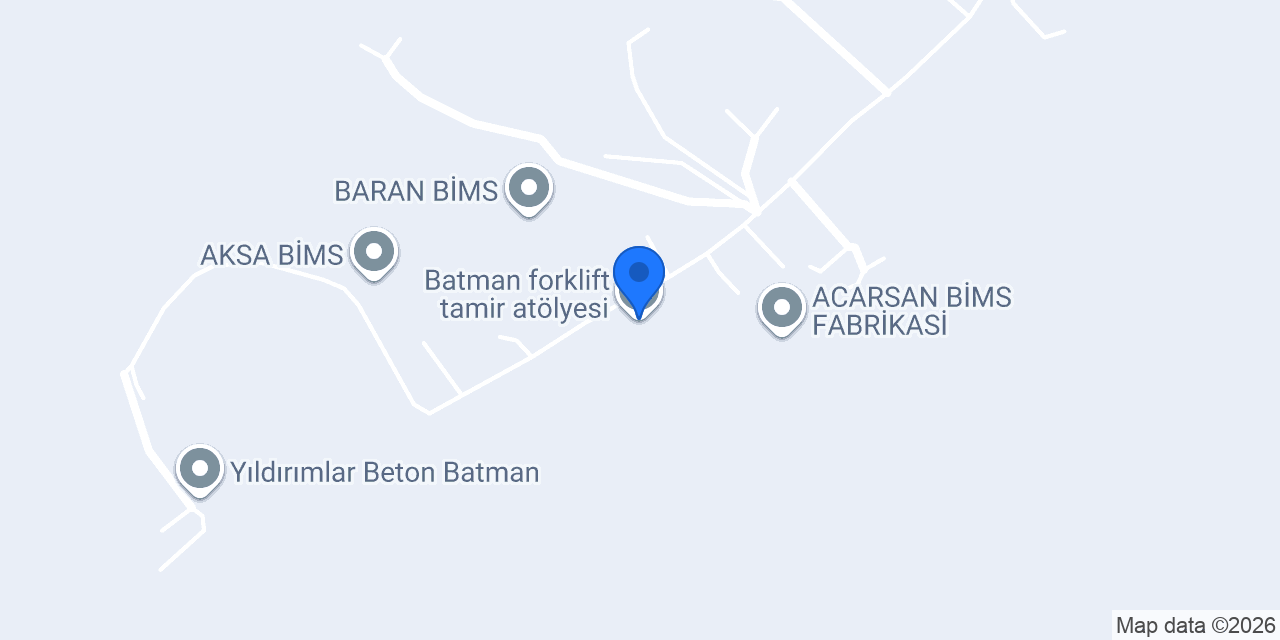 Batman forklift tamir atölyesi konumu