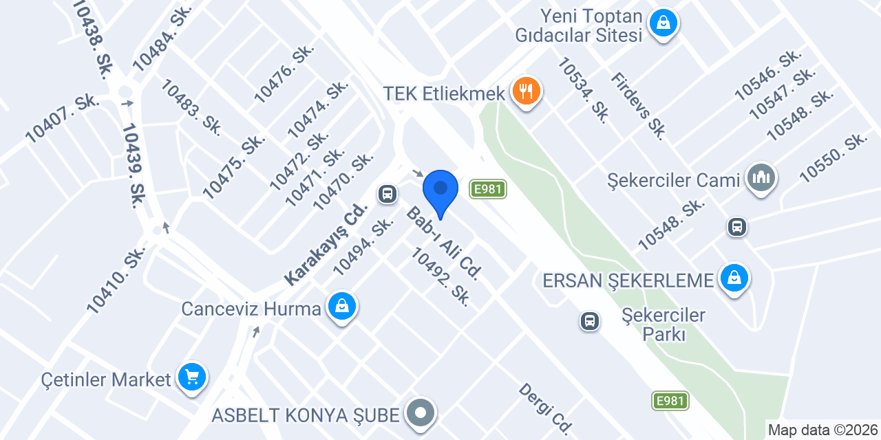 Şekerbank Buğday Pazarı Şubesi konumu