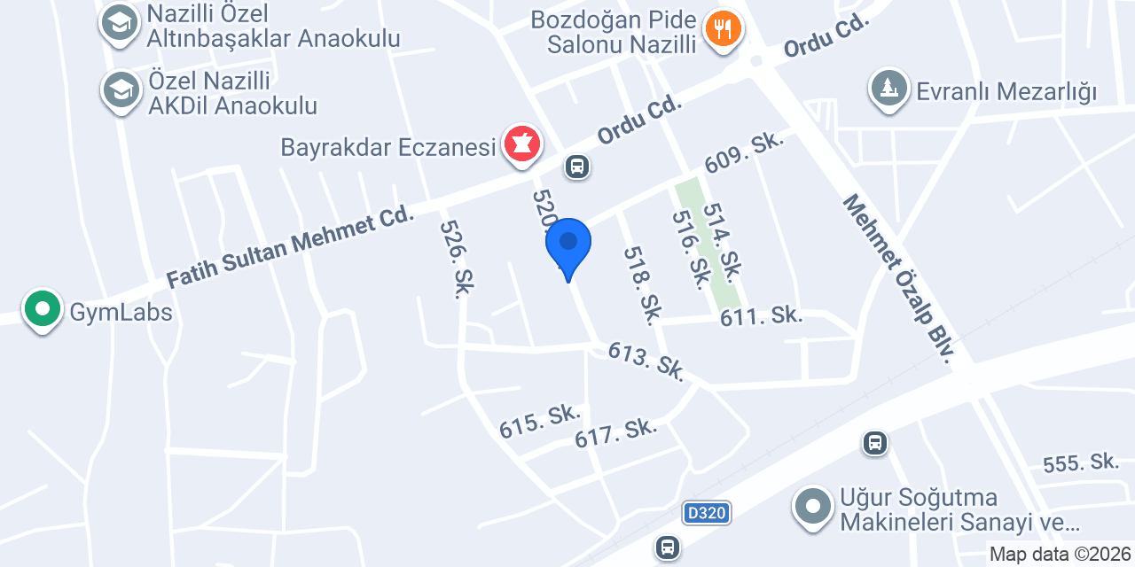 İbni Sina İlköğretim Okulu konumu