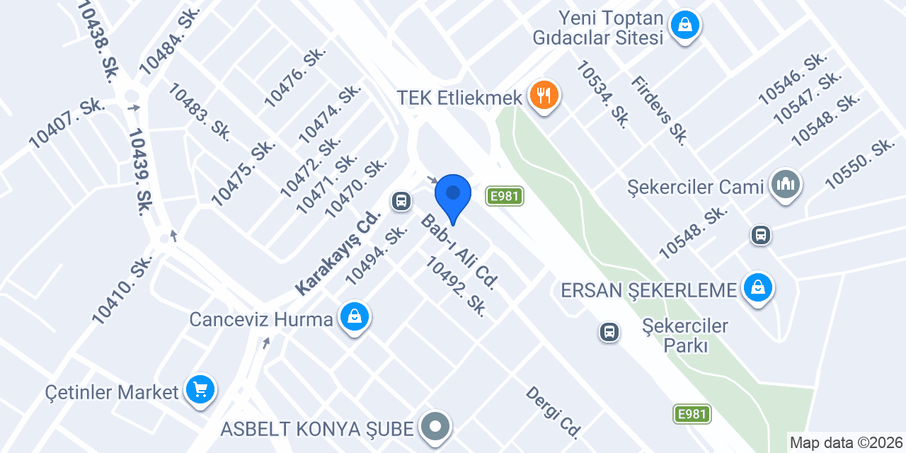 Garanti BBVA Toptancılar Sitesi / Konya Şubesi konumu