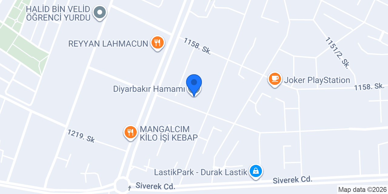 Diyarbakır Hamamı konumu