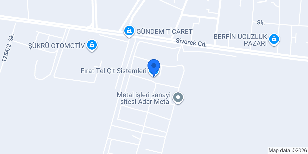 Fırat Tel Çit Sistemleri konumu