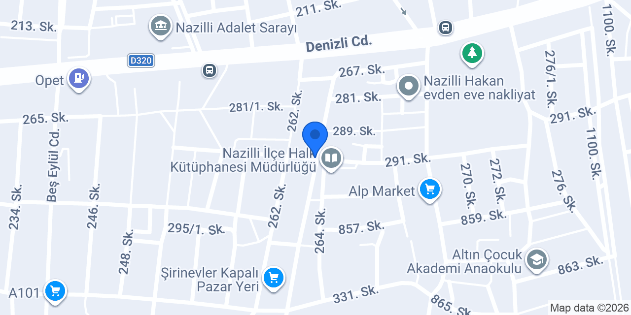 Altıngül Mobilya konumu
