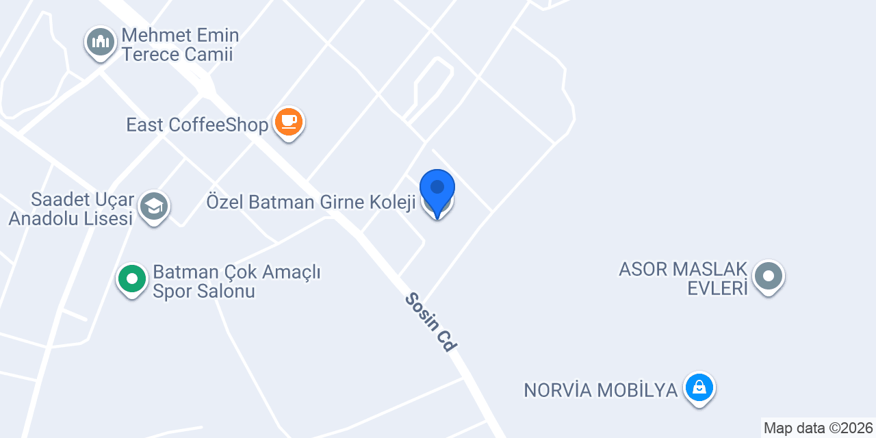 Özel Batman Girne Koleji konumu