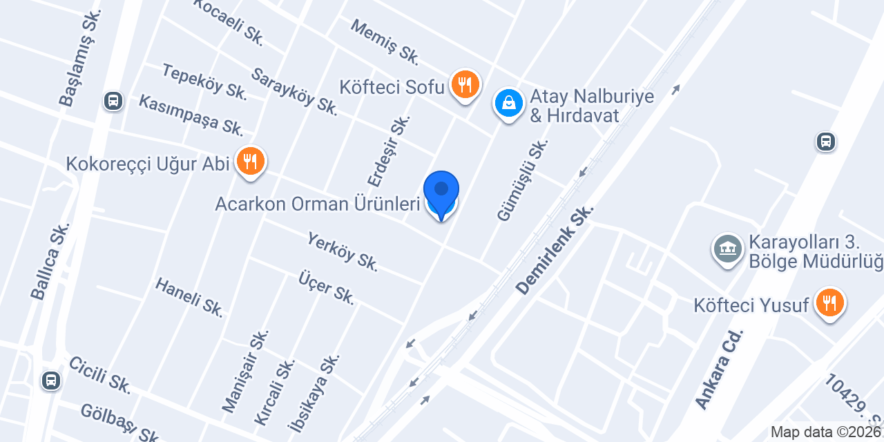 Acarkon Orman Ürünleri konumu