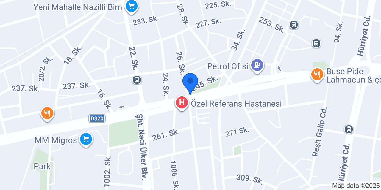 Nazilli Uğur Optik konumu