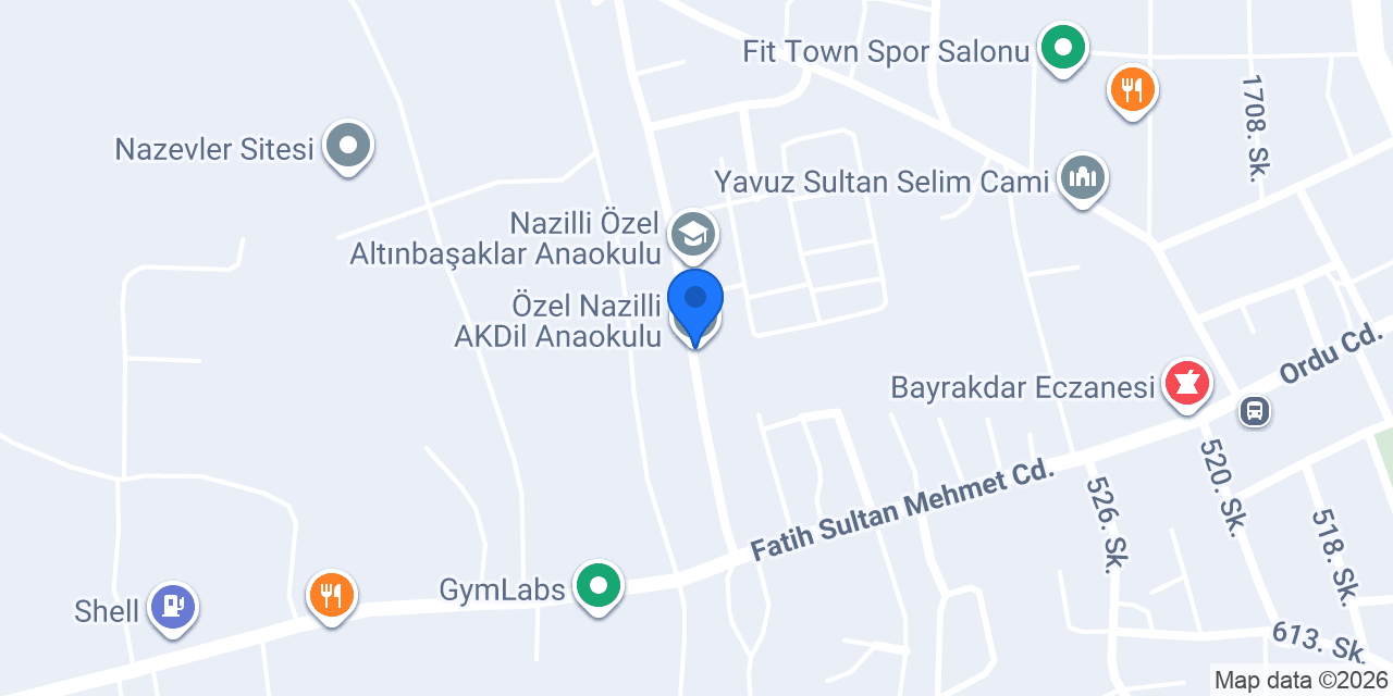 Özel Nazilli AKDil Anaokulu konumu