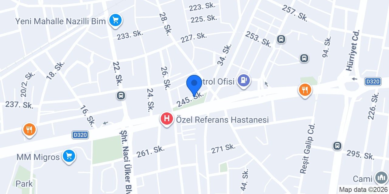 Sağnak Otomotiv konumu