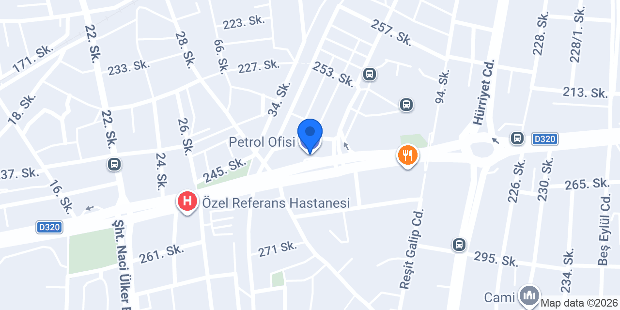 Petrol Ofisi konumu
