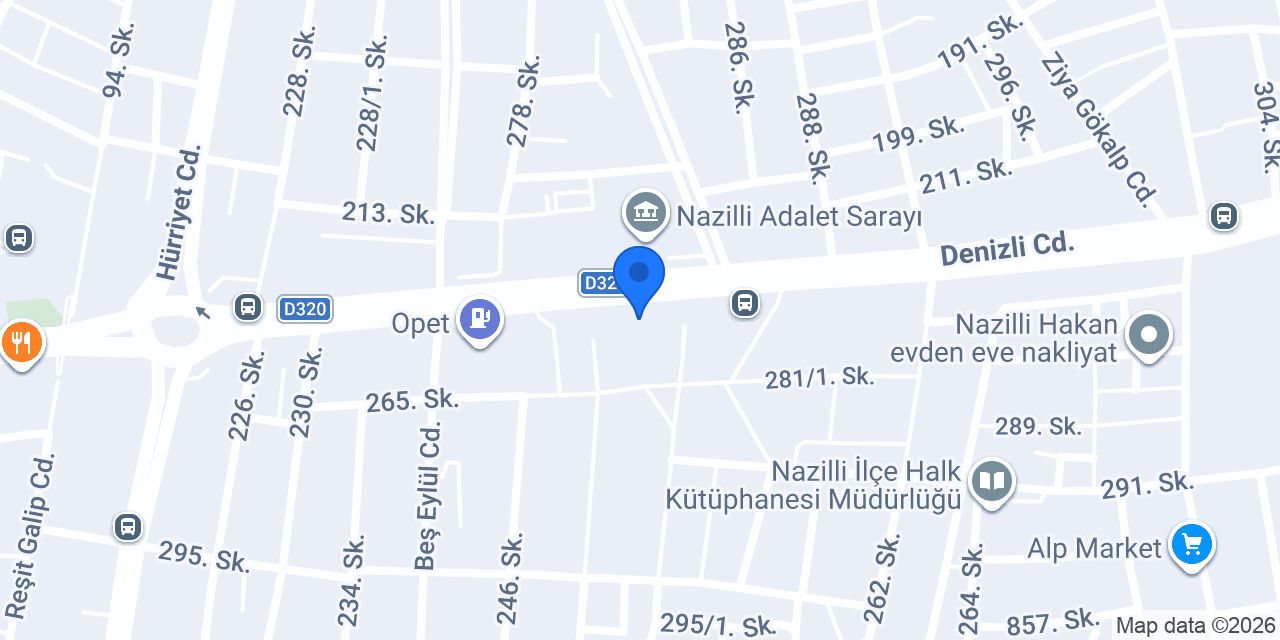 Nazilli Ticaret Borsası konumu