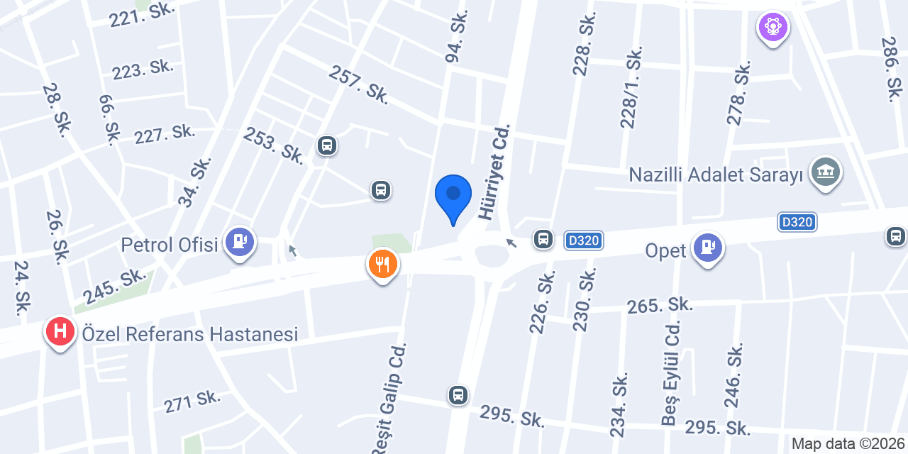 NAZİLLİ 1.NOTERLİĞİ konumu