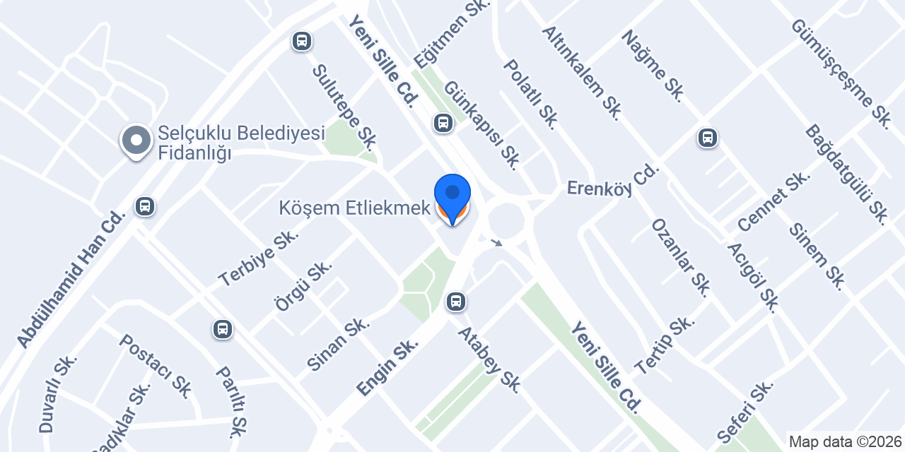Köşem Etliekmek konumu