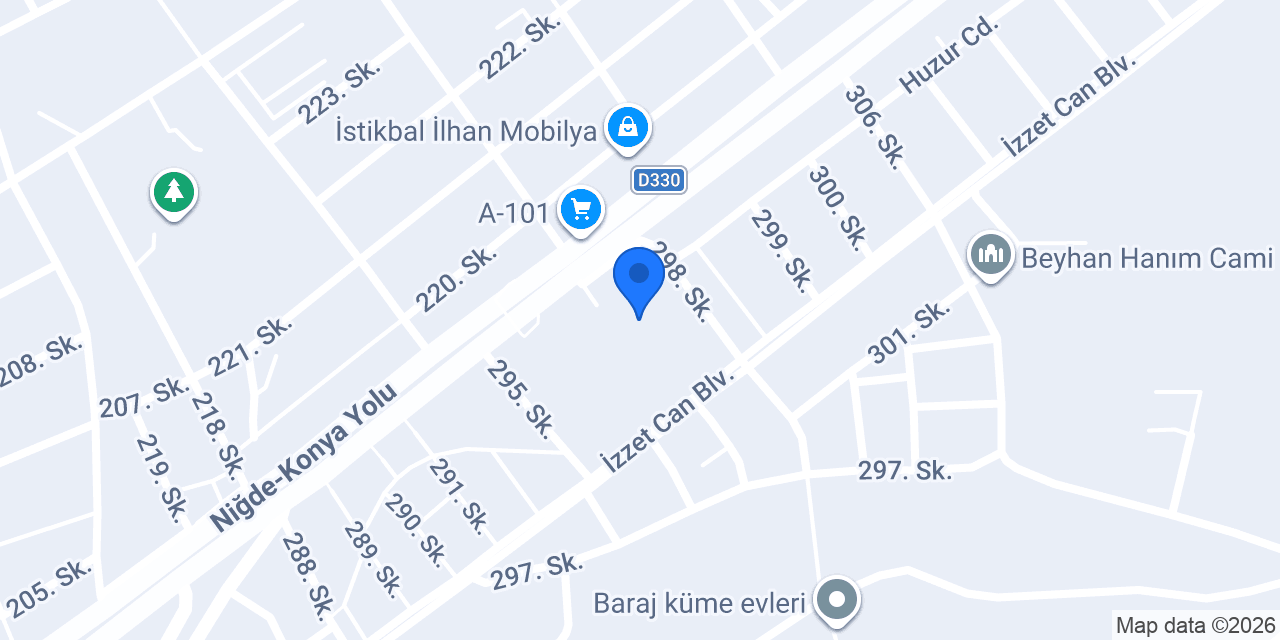 Bor Fen Lisesi konumu