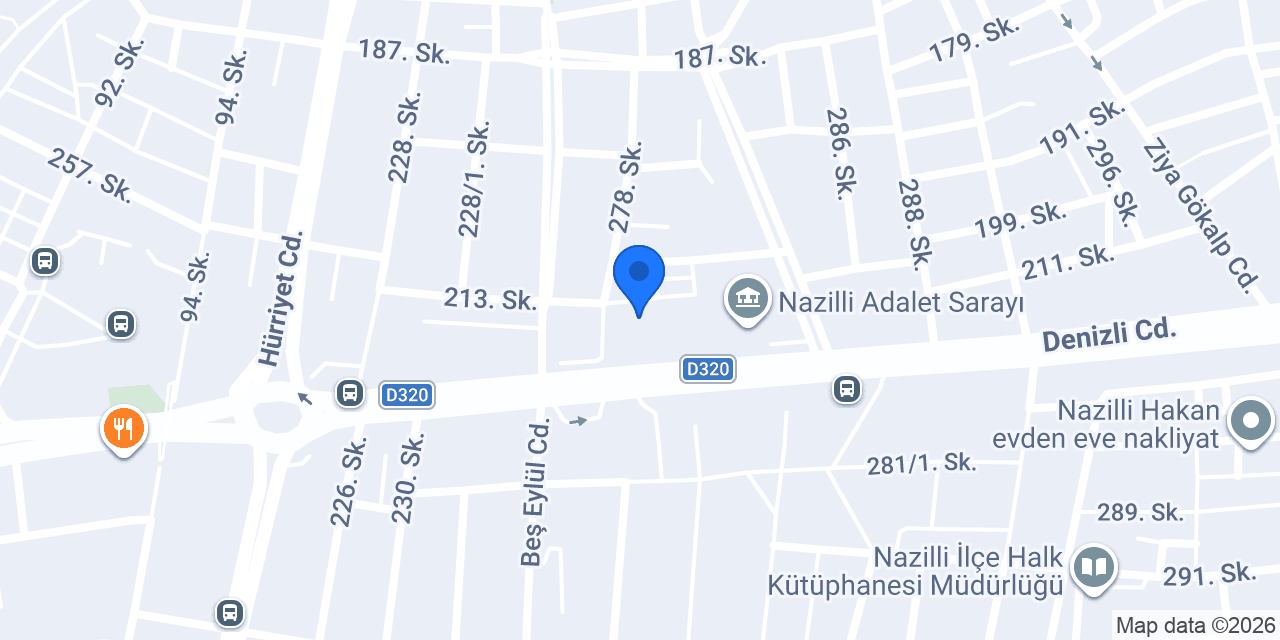 Nazilli İlçe Milli Eğitim Müdürlüğü konumu