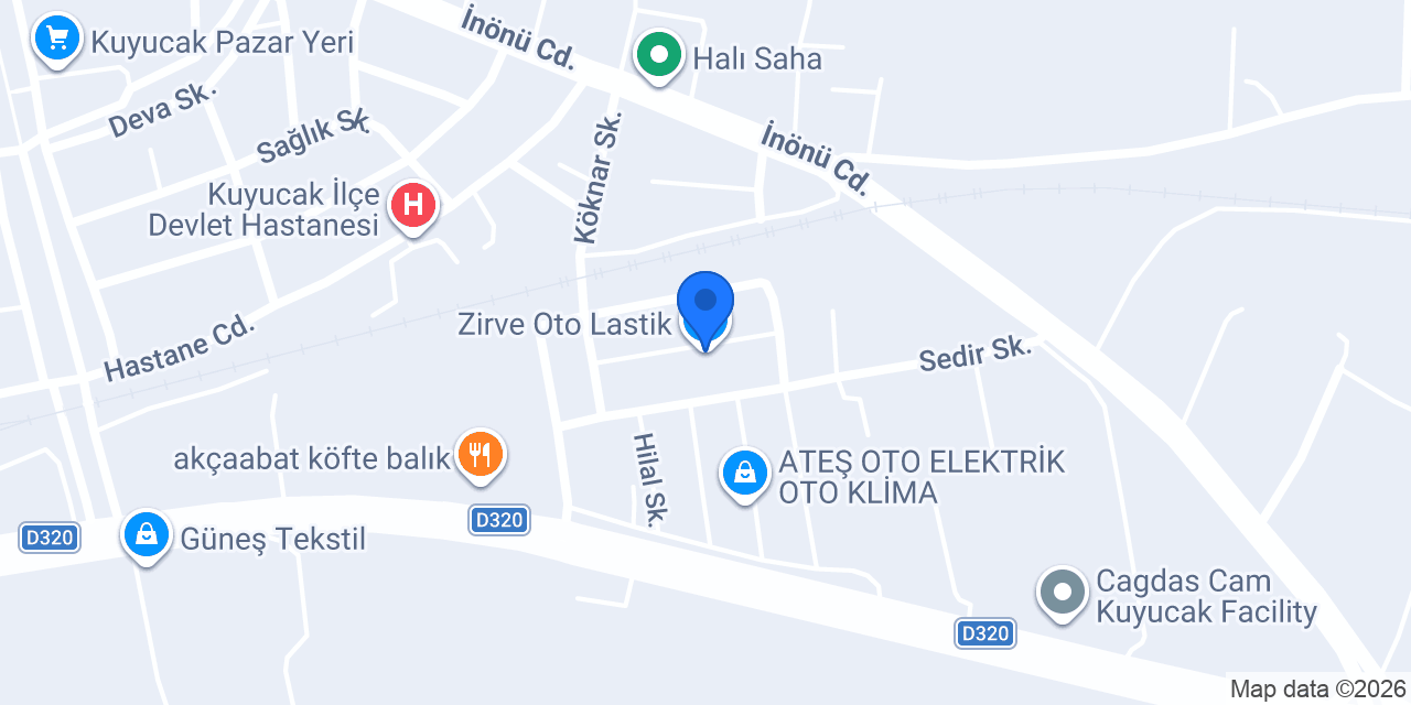 Zirve Oto Lastik konumu