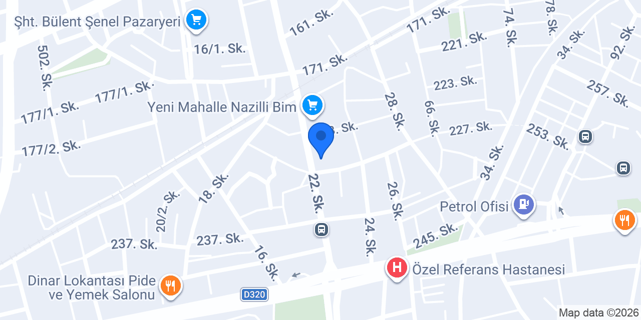 Bereket Yufka ve Unlumamüller konumu
