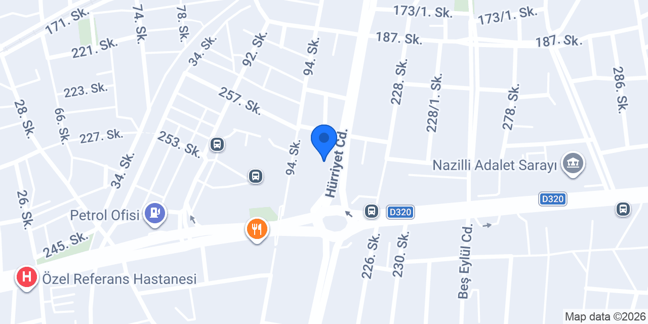 Kelebek Mobilya - Nazilli konumu