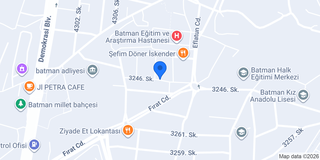 Tuğba Sürücü Kursu konumu