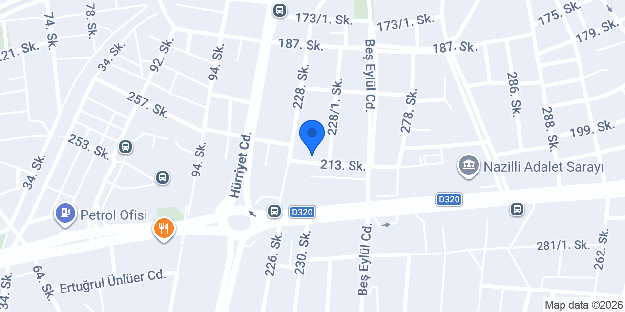 Nazilli Avukat Rumeysa Öğünçlü KARAKURT konumu