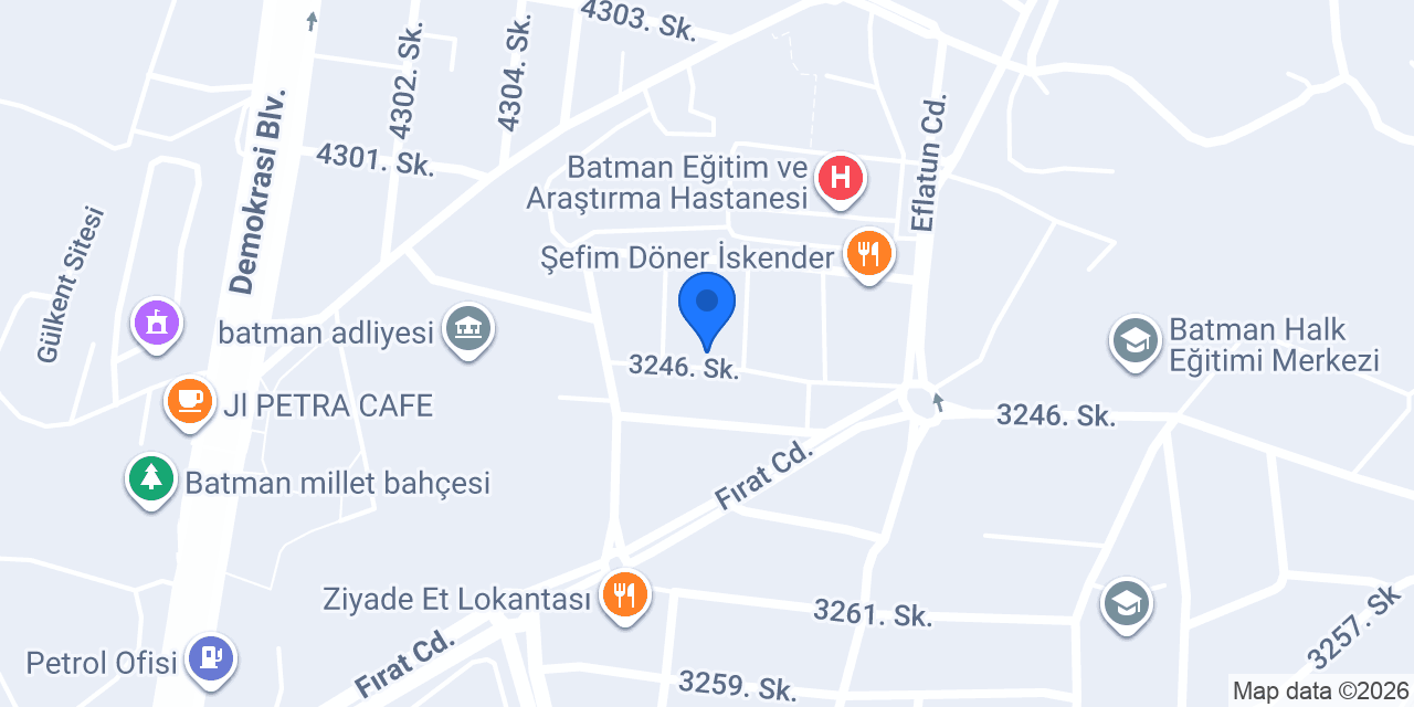 Batman Avukat Büşra BIÇAKÇI Hukuk&Danışmanlık konumu