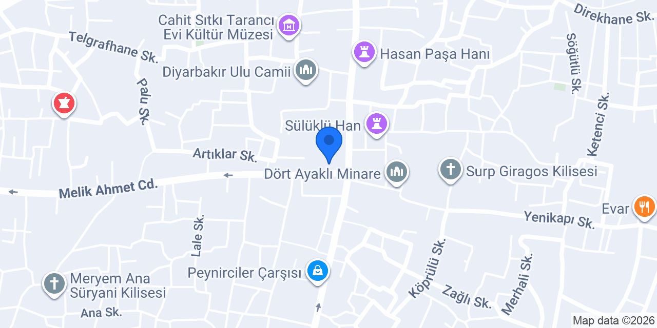 Diyarbakır Evkur konumu