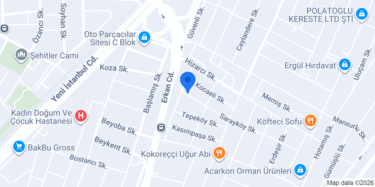 Artekon Yapı Malzemeleri konumu