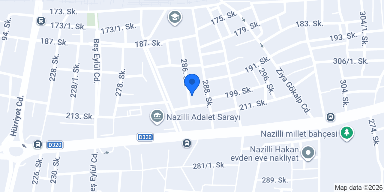 Avukat Hamit Emrah Karakuş - Arabuluculuk Bürosu Nazilli konumu