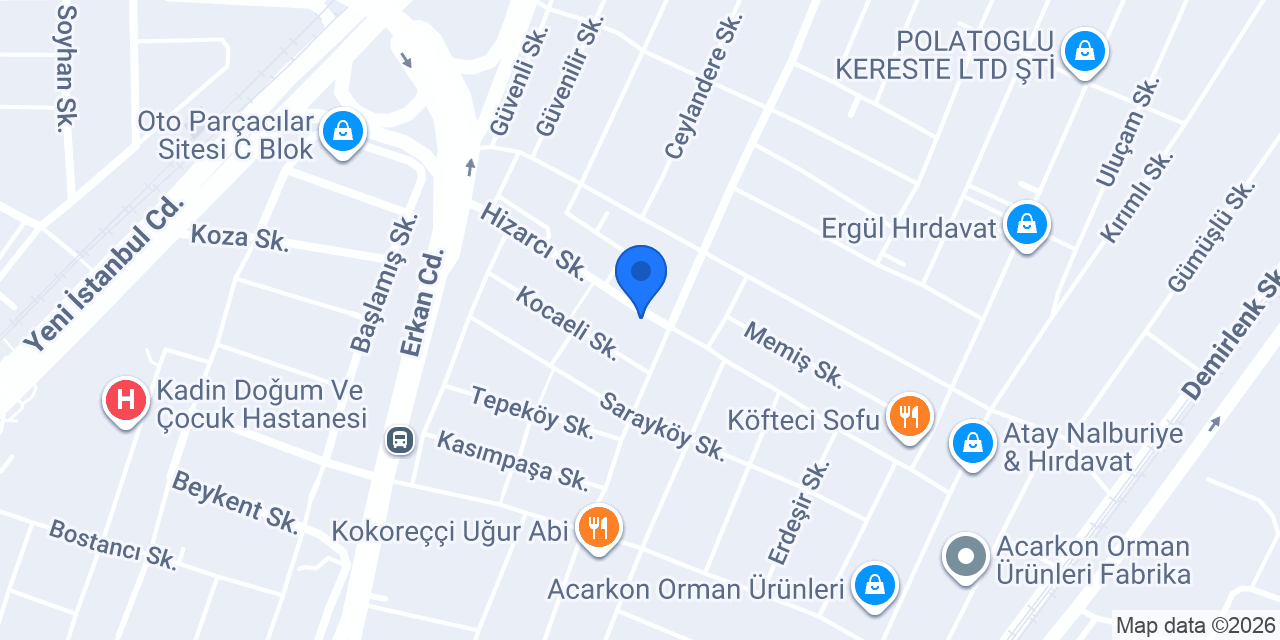 Hattat Dekor Cnc Kesim konumu