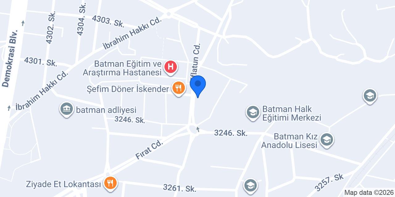 Batman Aydın Eczanesi konumu