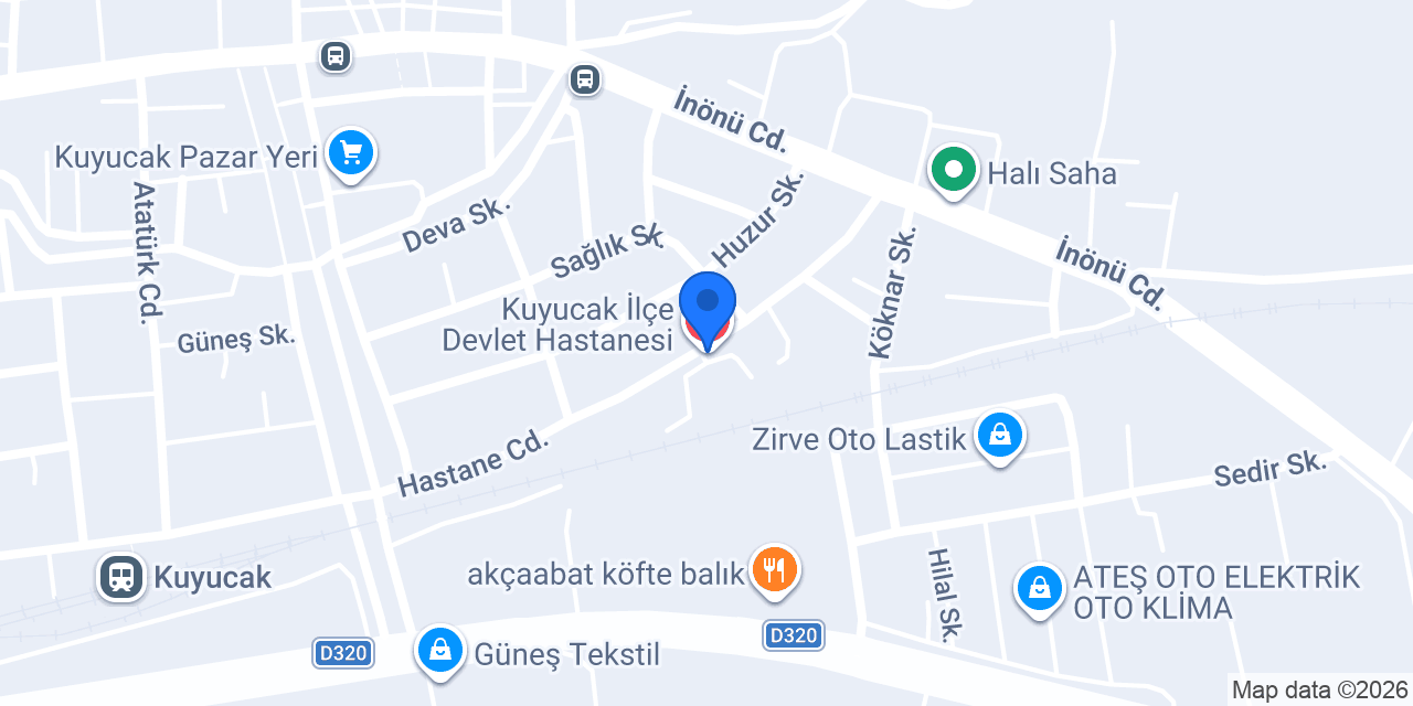 Kuyucak İlçe Devlet Hastanesi konumu
