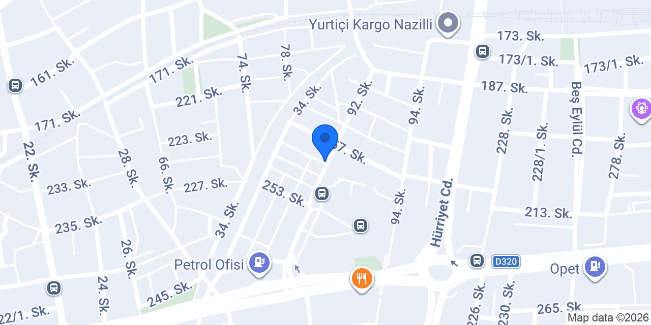 Mutlu Akü Nazilli konumu