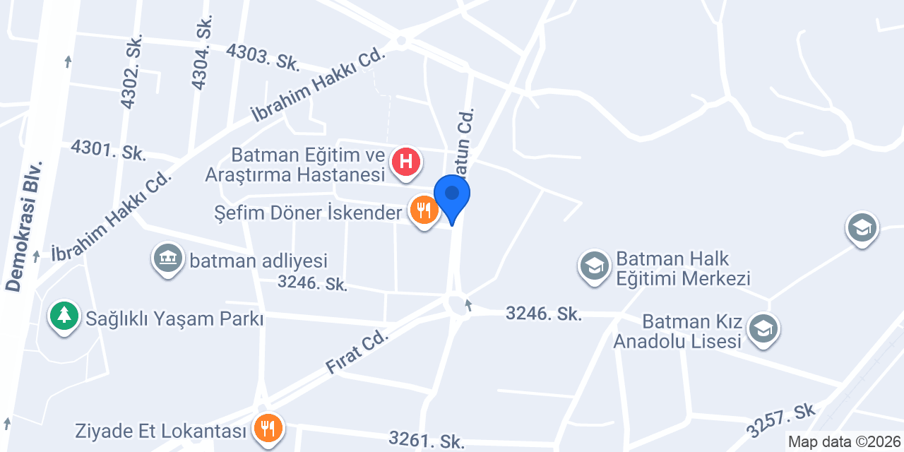 BATMAN TUANNA SPA MASAJ SALONU konumu
