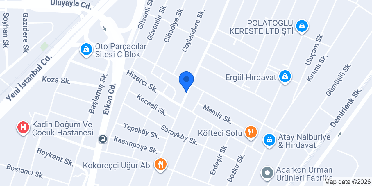 Kabadayı Mobilya konumu