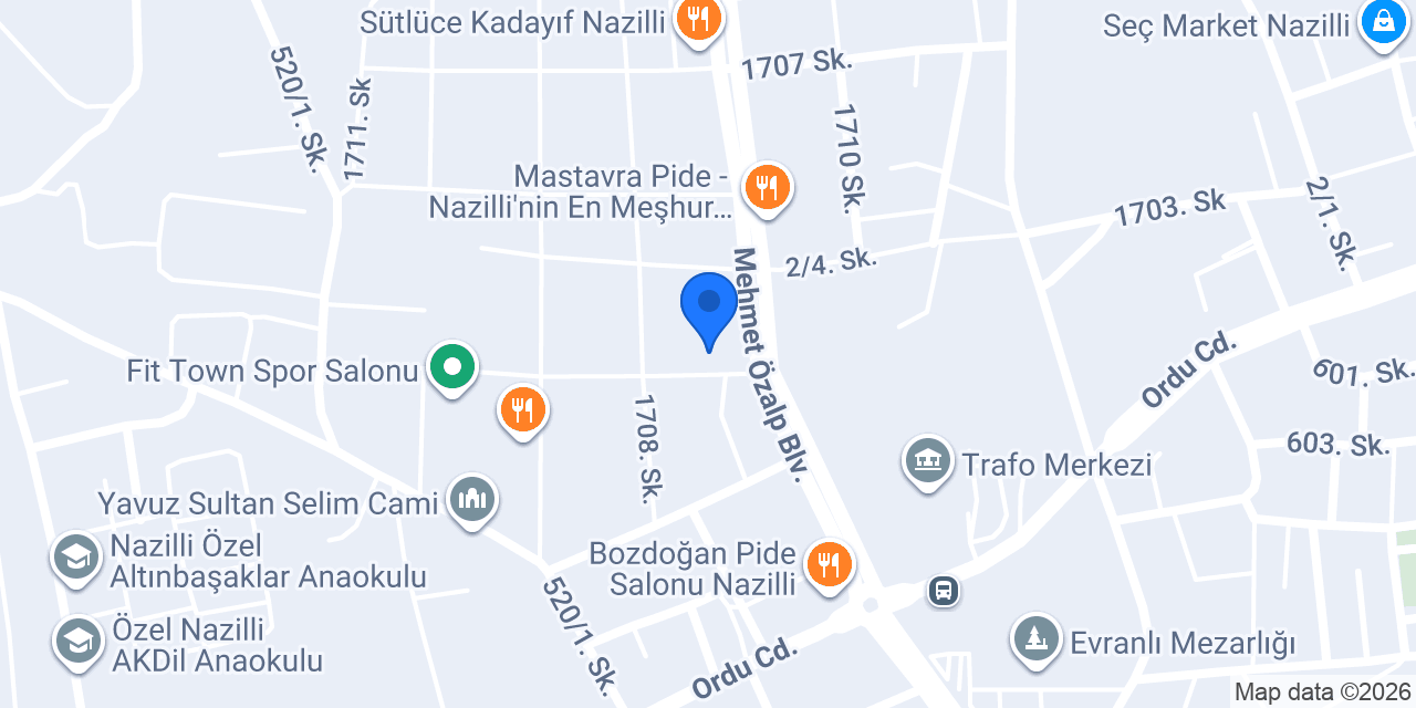 Nazilli FizyoLife konumu