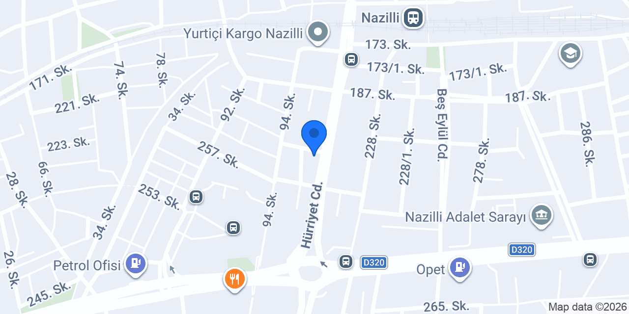 Yataş Bedding I Nazilli konumu