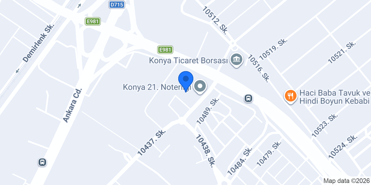 Hit Motors Konya konumu