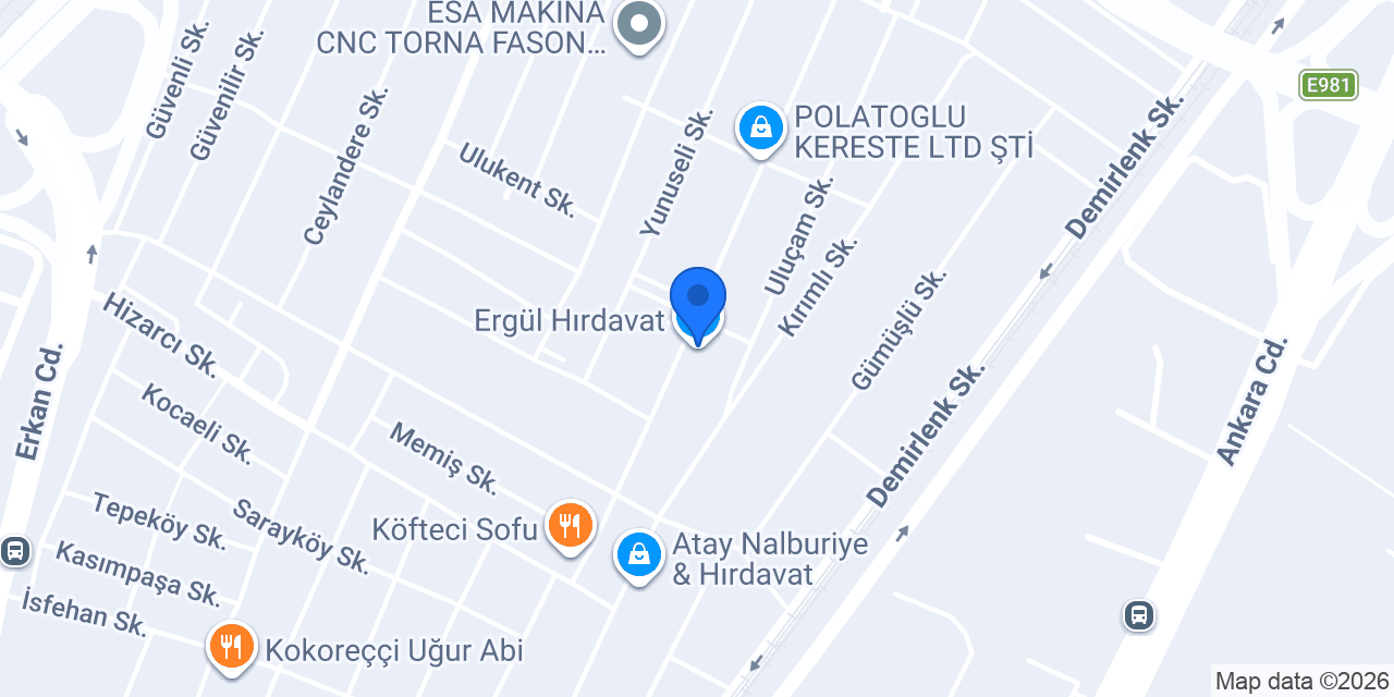 Ergül Hırdavat konumu