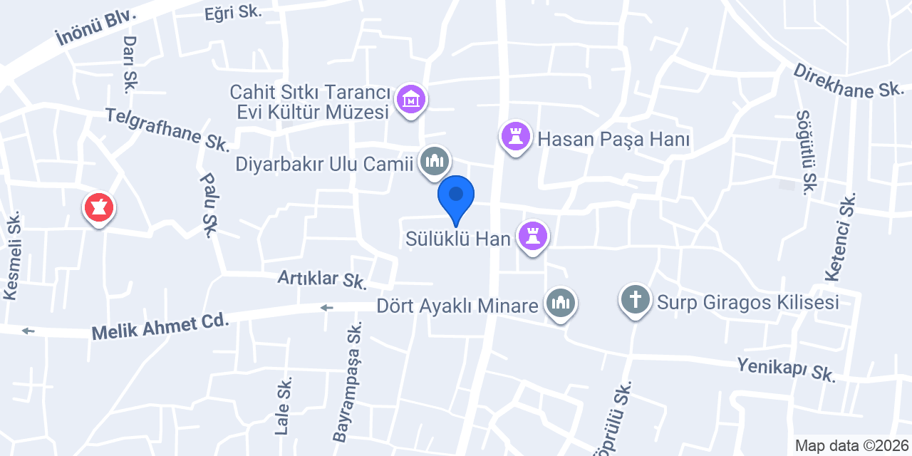 Diyarbakır Lahmacun Merkezi konumu