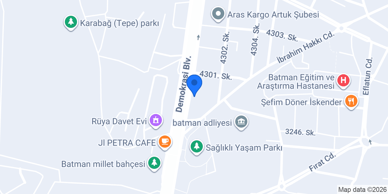BATMAN SANDALYECİM BÜRO MOBİLYALARI konumu