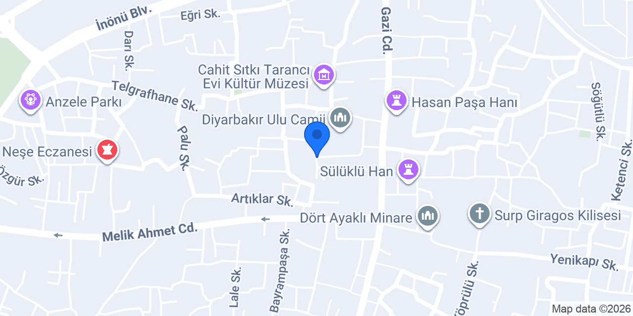 Dicle Kültür Cafe konumu