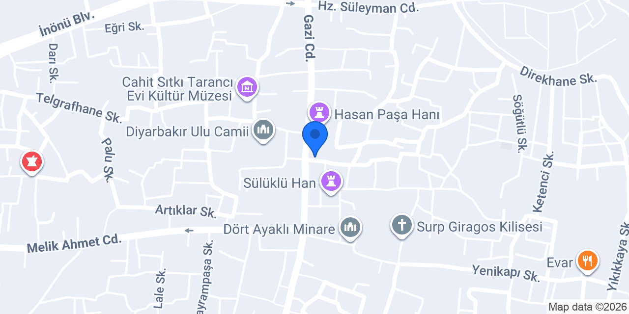Özbek Lahmacun ve Pide Salonu konumu