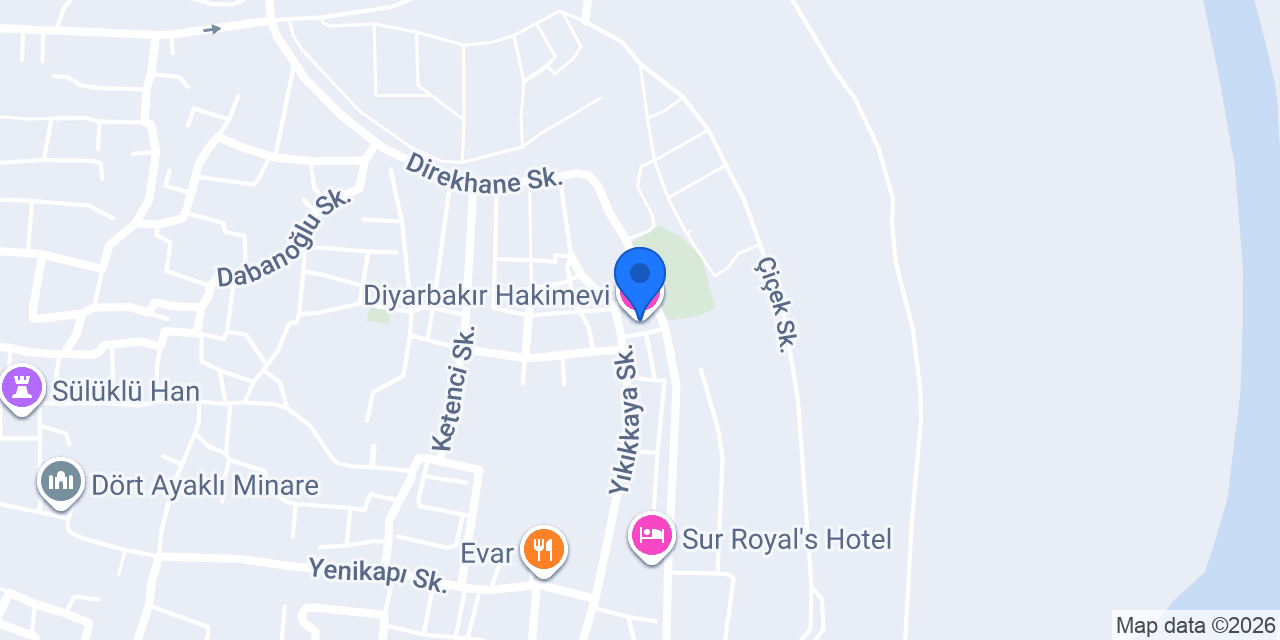 Diyarbakır Hakimevi konumu