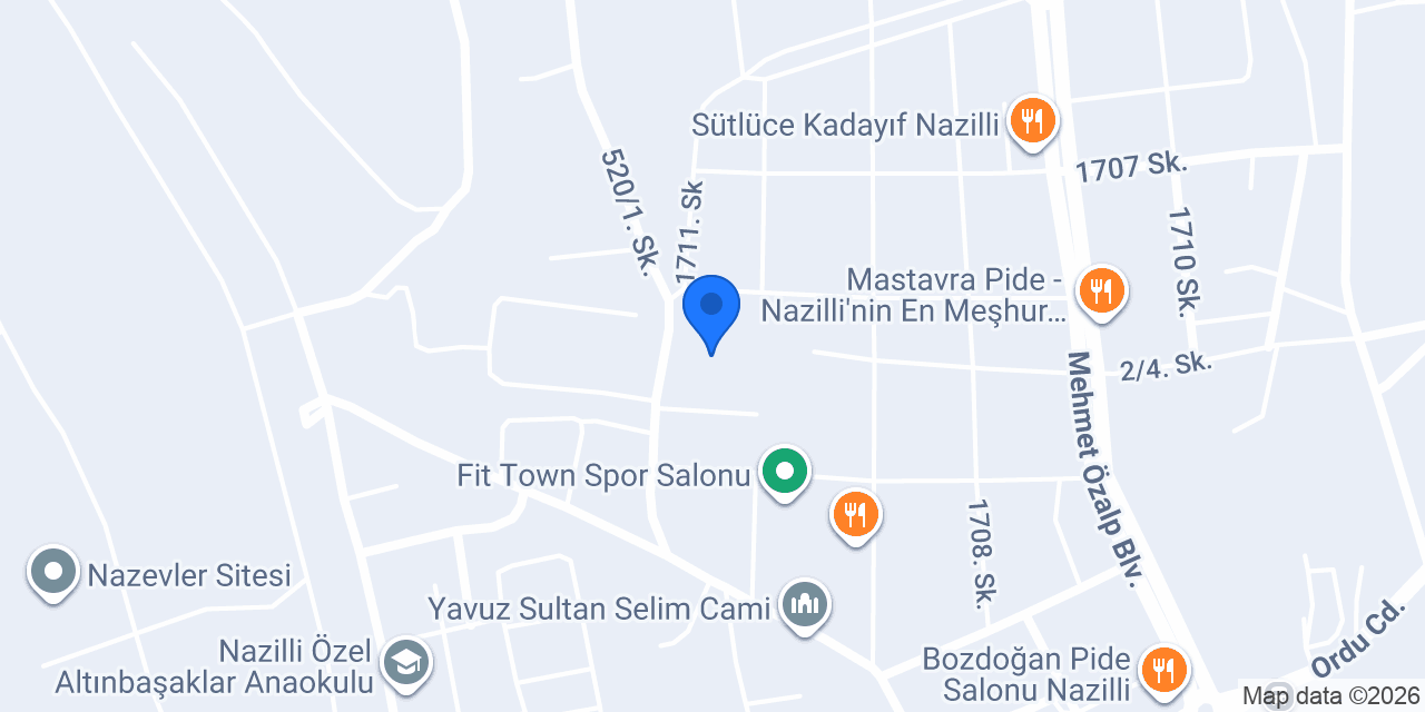KNT Akademi Nazilli Kurs Merkezi konumu
