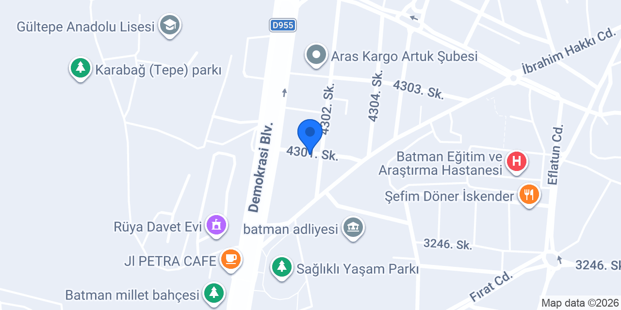 Cadde 72 Rent A car konumu