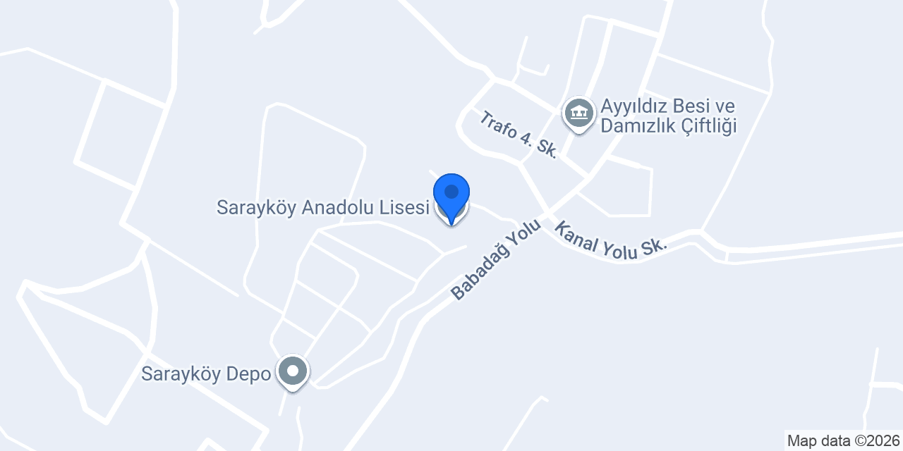 Sarayköy Anadolu Lisesi konumu