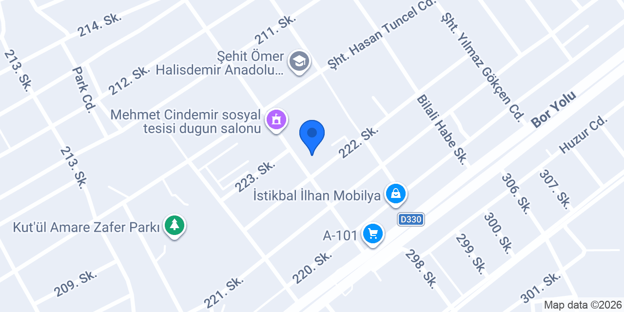 Bor Aile Sağlık Merkezi konumu