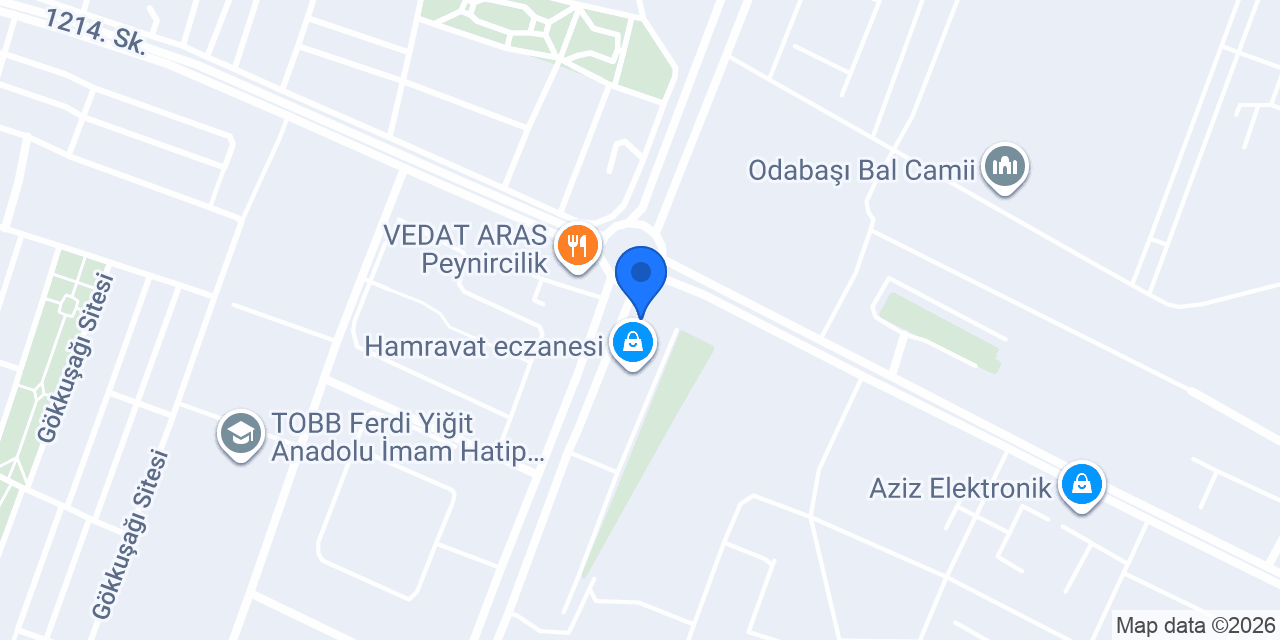 Hacıbaba Pasteneleri Hamravat Şubesi konumu
