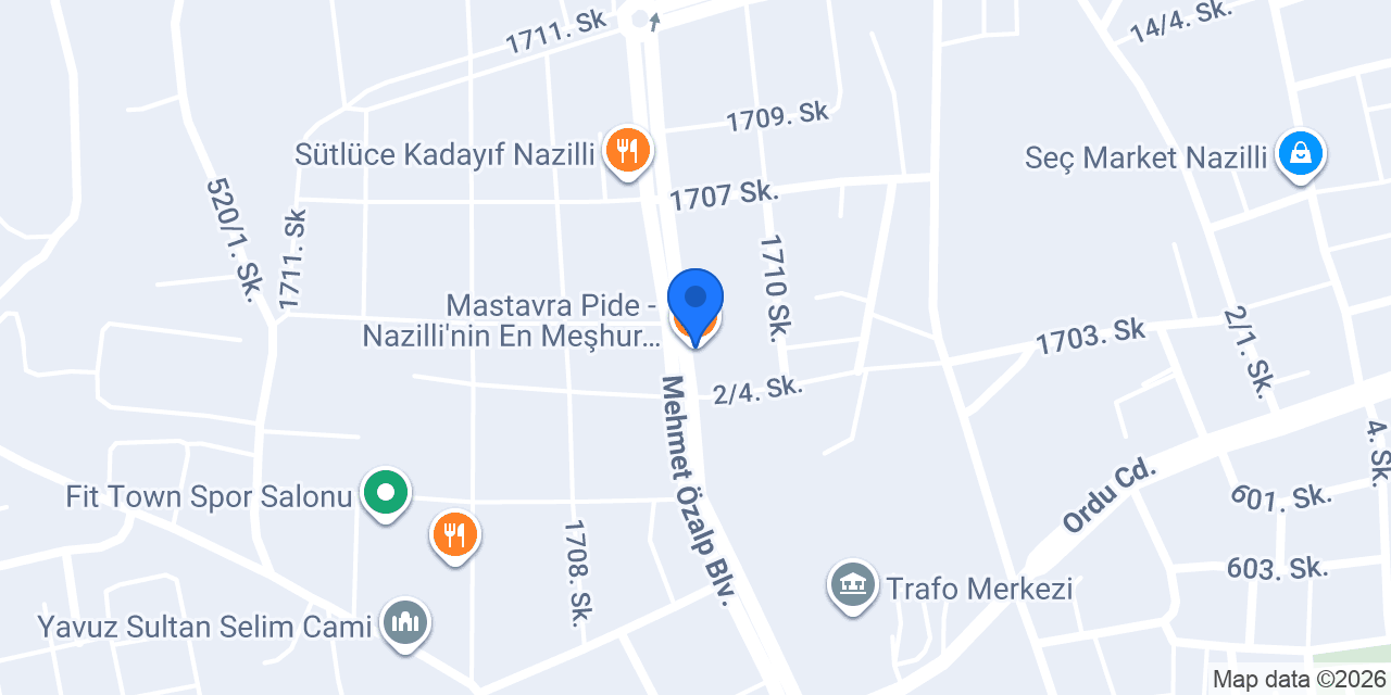 Mastavra Pide - Nazilli'nin En Meşhur Pidecisi konumu