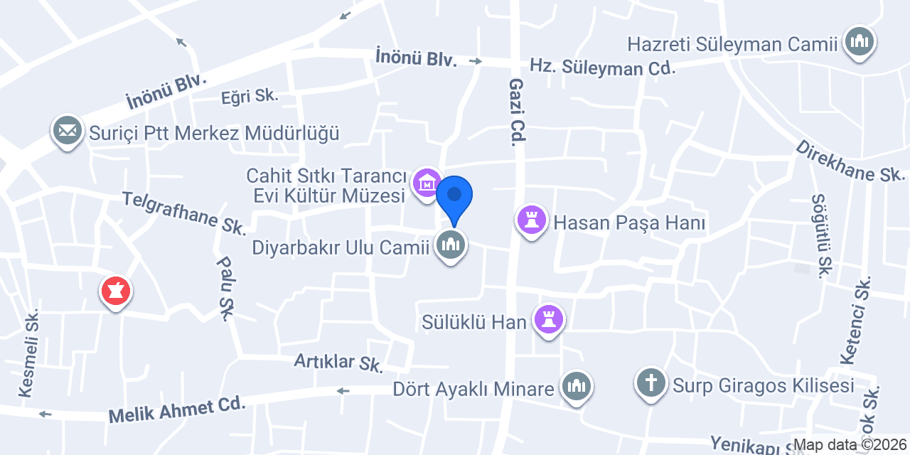 Diyar Otel konumu