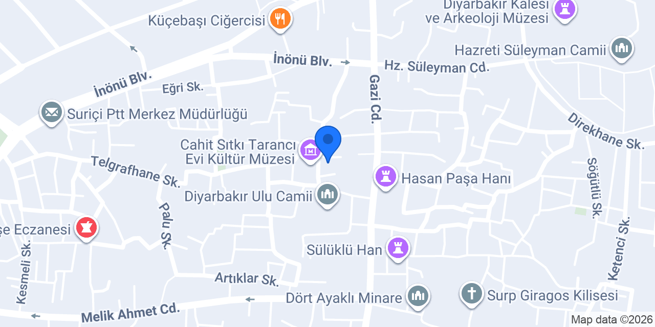 Diyarbakır Kültür Evi konumu